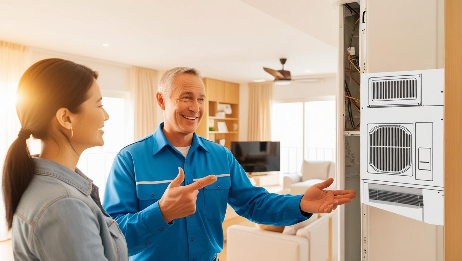 irLock Services technician explaining ducted aircon cost Brisbane